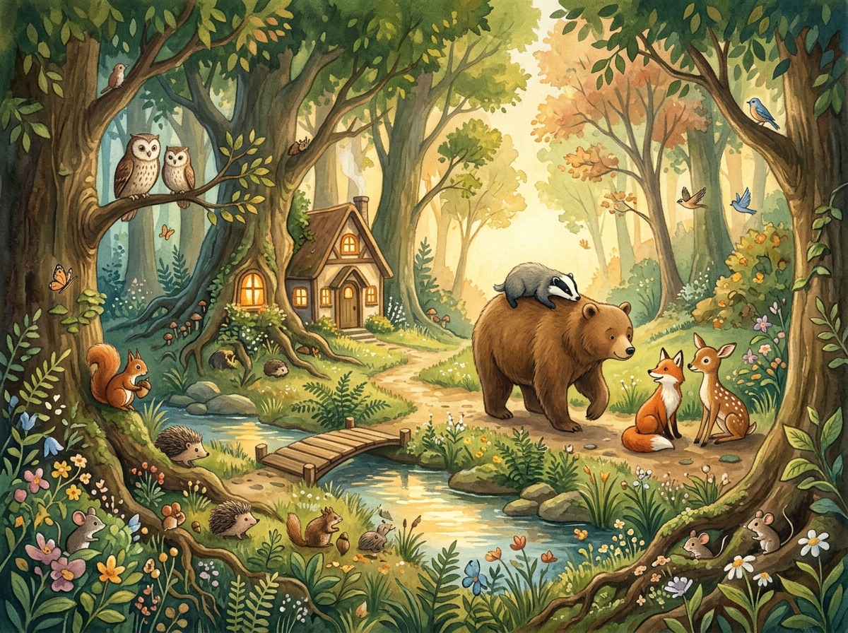 Ilustración de la colección «Cuentos de animales»