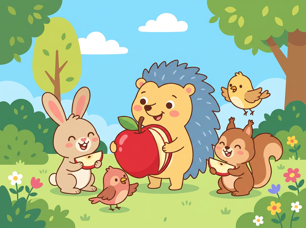 Cover of the story «Tito the Hedgehog and the Shared Apple»
