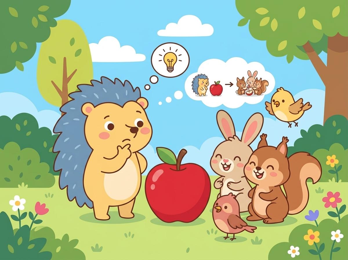 Ilustración 5 de «Tito el Erizo y la Manzana Compartida»