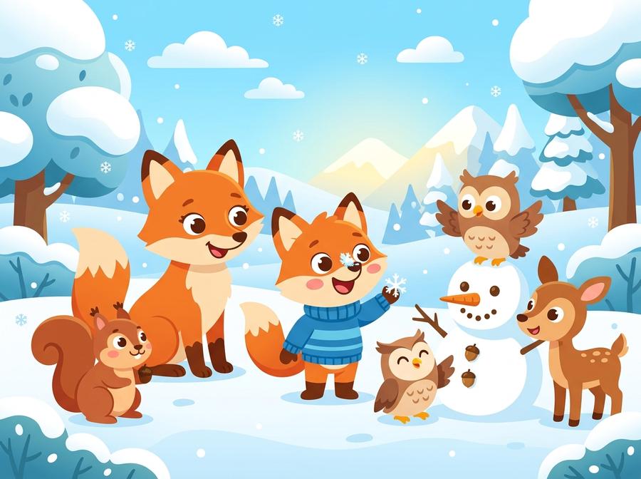 Portada del cuento «Tobi y su primera nieve»