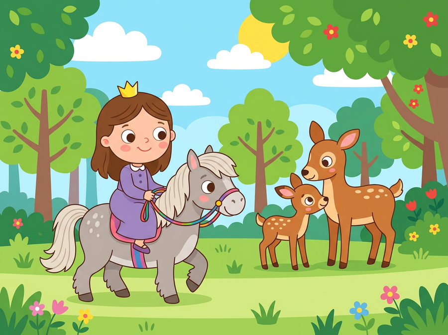 Portada del cuento «Sofía y Bruma: una aventura en el bosque»