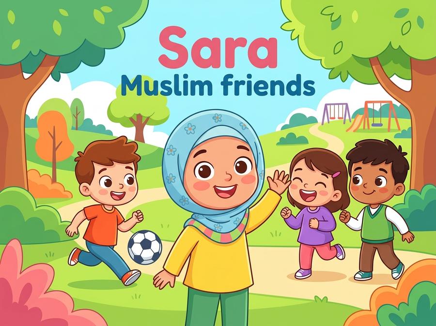 Portada del cuento «Sara y el parque de los nuevos amigos»