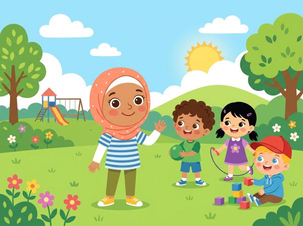 Portada del cuento «Sara y el parque de los nuevos amigos»